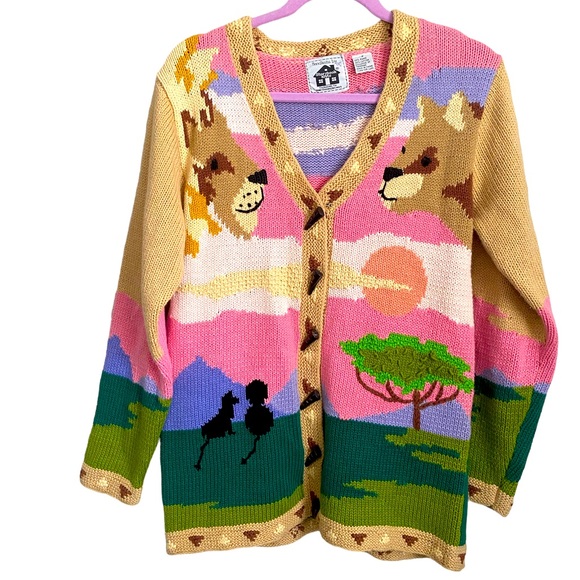 Storybook Knits Sweaters - Vintage Storybook Knits Lion King Cardigan